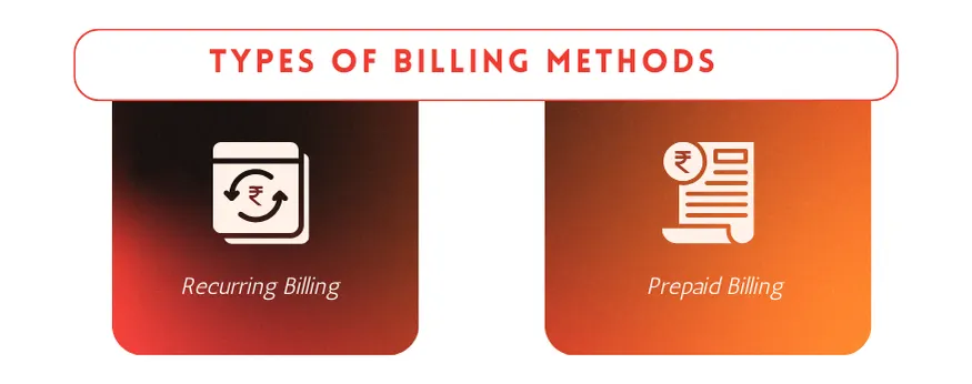 Different types of billing methods