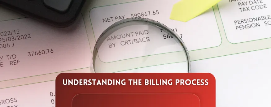 An overview of the billing process with accounts receivable etc