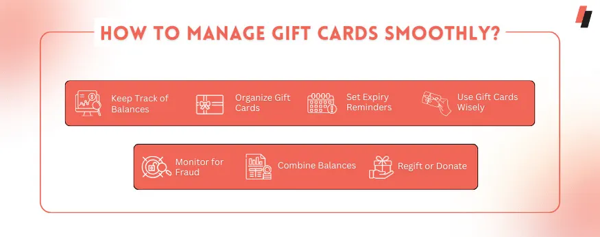 how to manage Gift cards