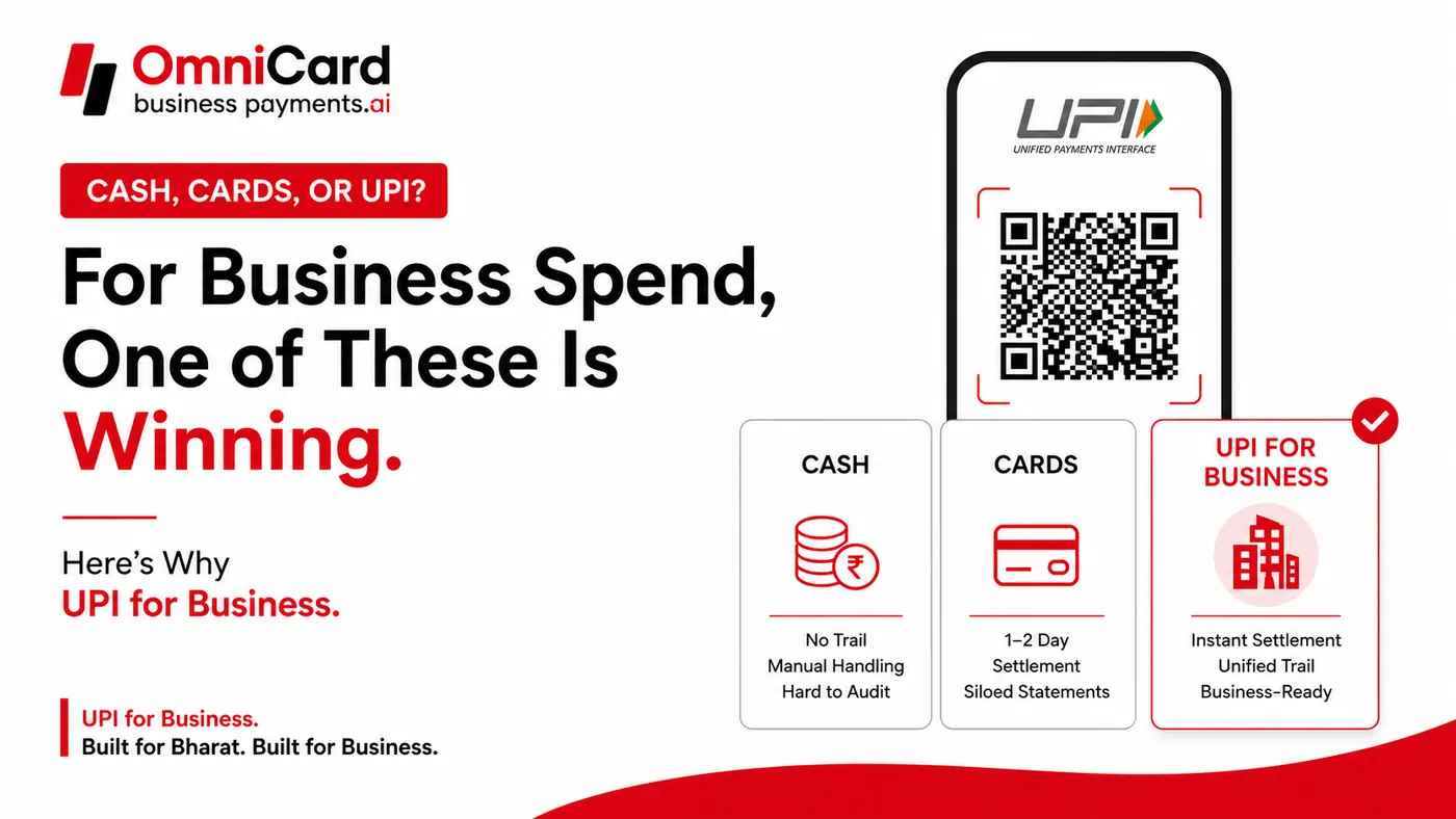 Cash, Cards, or UPI? For Business Spend, One of These Is Winning — Here's Why: OmniCard's UPI for Business