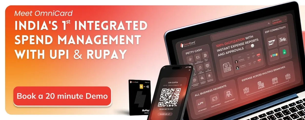 OmniCard: Integrated Spend Management with UPI & RuPay, Book a Demo