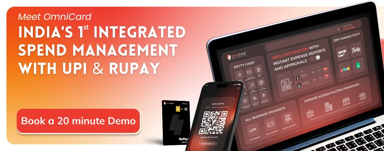 OmniCard: Integrated Spend Management with UPI & RuPay, Book a Demo