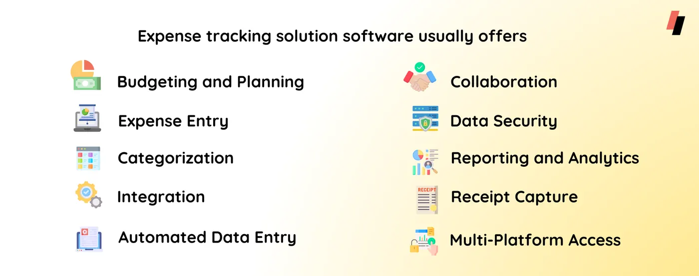 expense tracking solution features, expense tracking software features