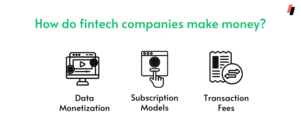 How do fintech companies make money