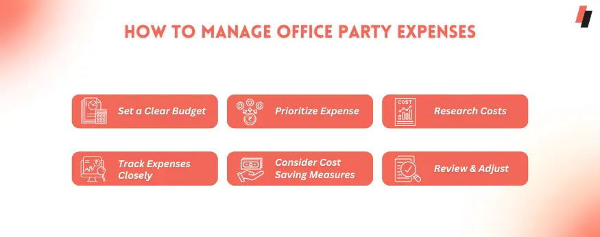 how to manage office party expenses