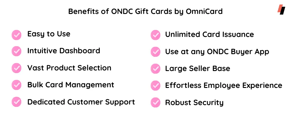 OmniCard ONDC Gift Cards Benefits