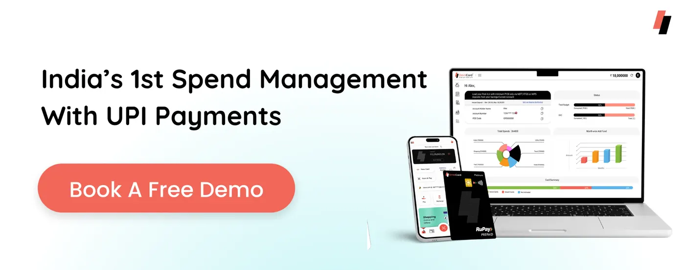 Spend management software with upi
