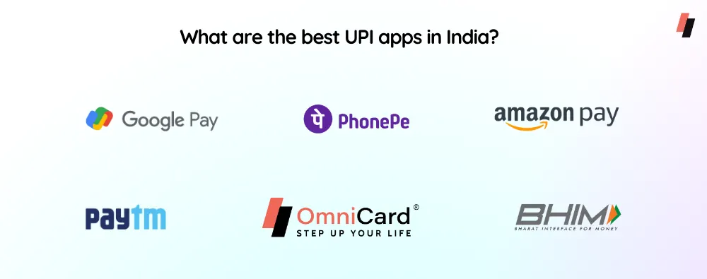 Popular UPI apps in India