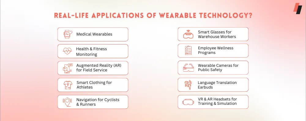 real-life applications of the wearable technology
